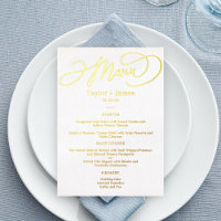 Carte de menu Élégante FOIL VRAI de jour spécial
