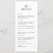 Carte de Menu Élégante Moderne (Devant)