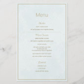 Carte de menu élégante pour le baptême de bébé (Dos)