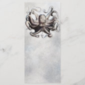 Carte de menu élégante pour mariage sur la plage a (Dos)