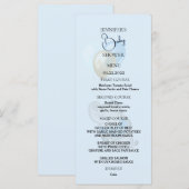 Carte de menu Eléphant Bleu (Devant / Derrière)