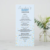 Carte de menu Éléphant Bleu (Debout devant)