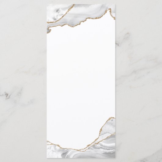 Carte de menu en agate blanche et or (Dos)