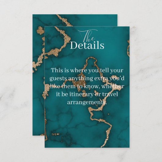 Carte de menu en enclosure Kintsugi or Agate sarce (Devant / Derrière)