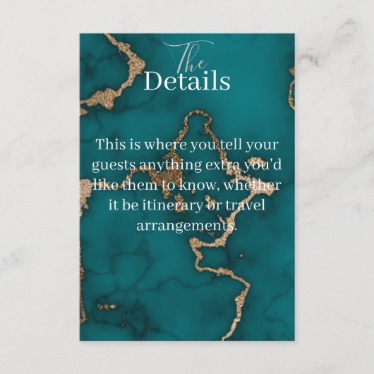 Carte de menu en enclosure Kintsugi or Agate sarce (Devant)