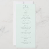 Carte de menu en soie damassée - Mariage (Dos)