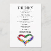 Carte de menu et de boissons recto-verso (Dos)