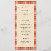 Carte de menu et de placement double face pour Tha (Dos)