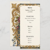 Carte de menu Eucalyptus Gris Bleu (Devant / Derrière)