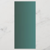 Carte de menu Fancy Green and Gold Floral Mariage (Dos)