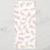 Carte de menu Fer Rose Doux (Dos)