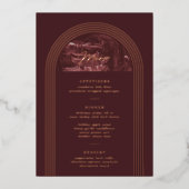 Carte de menu Fête Arche Peinte - Rouge (Recto)