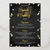 Carte de menu Fête des mariées Brunch & Bubbly Con (Recto)