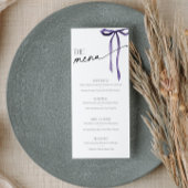 Carte de menu Fête des mariées de noeud de jonctio