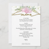 Carte de menu Fête des mariées de printemps Fleur  (Devant)