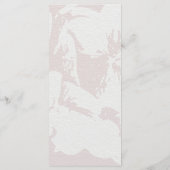 Carte de menu Fête des mariées rose pâle (Dos)