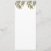 Carte de menu feuille peinte à la main (Dos)