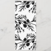 Carte de menu Feuilles botaniques dessinée à la ma (Dos)