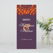Carte de menu Feuilles d'automne colorées (Debout devant)