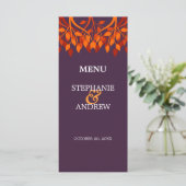 Carte de menu Feuilles d'automne colorées (Debout devant)