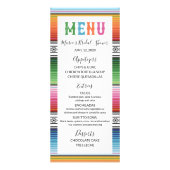 Carte de menu Fiesta mexicaine (Devant)