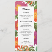 Carte de menu Fleur aquarelle (Devant)