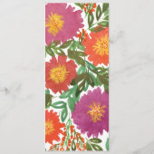 Carte de menu Fleur aquarelle (Dos)