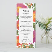 Carte de menu Fleur aquarelle (Debout devant)