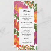 Carte de menu Fleur aquarelle (Devant / Derrière)