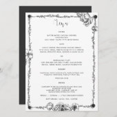 Carte de menu Fleurs à main gothique (Devant / Derrière)