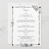 Carte de menu Fleurs à main gothique (Devant)