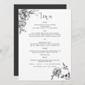Carte de menu Fleurs à main gothique (Devant / Derrière)