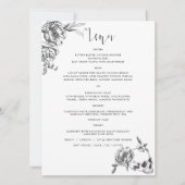 Carte de menu Fleurs à main gothique (Devant)
