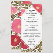 Carte de menu Fleurs de fleurs (Devant / Derrière)