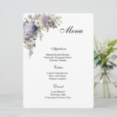Carte de menu floral (Debout devant)