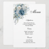 Carte de menu floral (Devant / Derrière)
