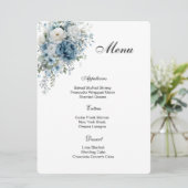 Carte de menu floral (Debout devant)