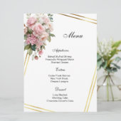 Carte de menu floral (Debout devant)