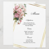 Carte de menu floral (Devant / Derrière)