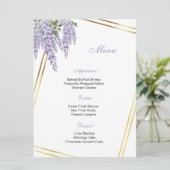 Carte de menu floral (Debout devant)