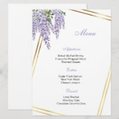 Carte de menu floral (Devant / Derrière)