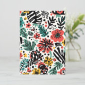 Carte de menu Floral design moderne (Debout devant)