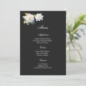 Carte de menu floral Gardenia (Debout devant)