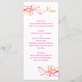 Carte de menu Floral orange, rose et blanc (Dos)