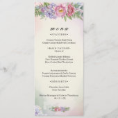 Carte de menu floral rose et violet vibrant (Devant)