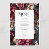 Carte de menu Floral Vibrant (Devant)