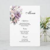 Carte de menu florale (Debout devant)