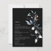 Carte de menu Frosty Winter Floral Mariage (Devant)