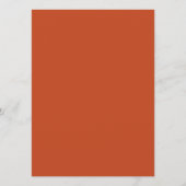 Carte de Menu Fruits d'Automne, Baies et Fleurs (Dos)