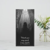 Carte de menu funéraire dans la lumière (Debout devant)